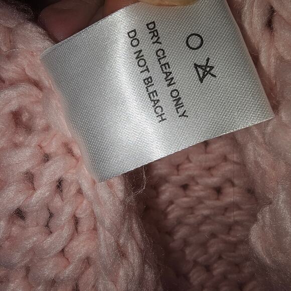 CHIC WISH Hand Made Pink Open Cardigan Pom Pom Heart Shape - Picture 9 of 10